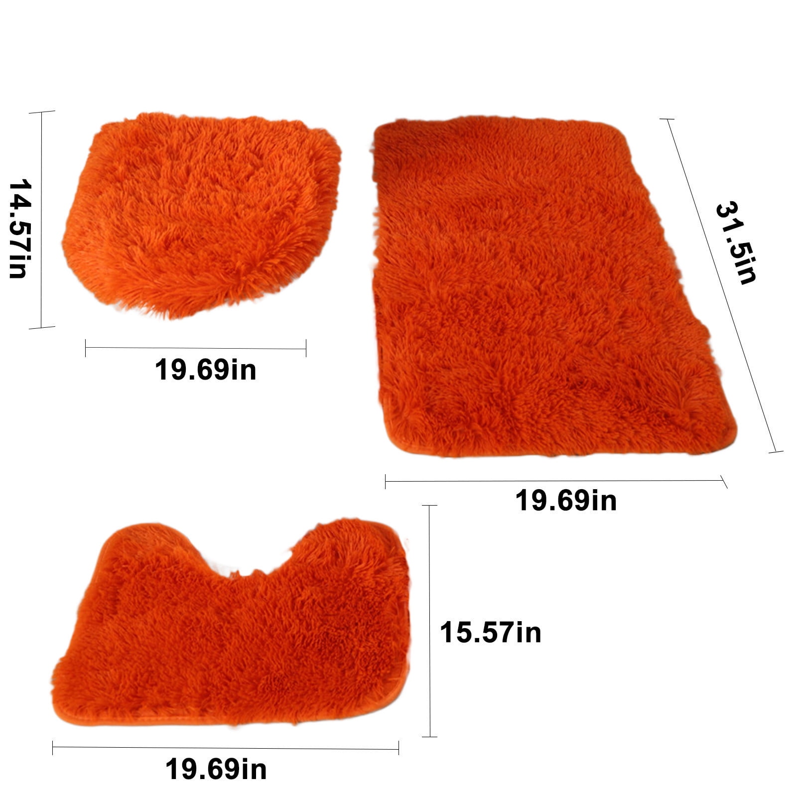 UttpKLBx Fluffy Bath Mats Bath Mats for Bathroom Non-Slip Bathroom Absorbent Floor Mat Clearance Bathroom Rugs, Cute Diatomaceous Mat Bathroom (Orange)