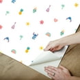 thumbnail image 5 of Disney Stitch Aloha Mini Print Blue & Pink Peel & Stick Wallpaper, 5 of 8