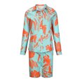 thumbnail image 4 of Conjunto de traje de manga larga de camisa de verano de moda para mujer Conjuntos sexy con estampado de cuello en V Wmkox8yi bvn2889, 4 of 8