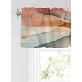 thumbnail image 6 of Valances for Windows Abstract Stitching Rod Pocket Cafe Window Treatments Valance Curtains for Kitchen Bathroom Laundry Basement Windows 56"x16", 6 of 9