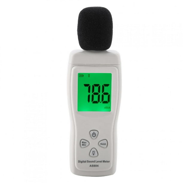 Medidor de nivel de sonido digital, SMART SENSOR AS804 Medidor de nivel de sonido digital Monitor 30-130dBA para equipos industriales automotrices Pruebas de ruido Spptty Instrumentación