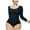 Black, variant on Elainilye Fashion Bodysuits for Women Tummy Control Sexy Solid Color Tight Fitting Shapewear Long Sleeve Bodysuit Body Shaper,Black