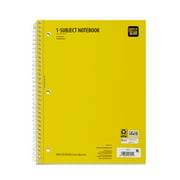 Pen+Gear College Rule 1-Subject Notebook, 10.5" x 8", Yellow, 70 Sheets