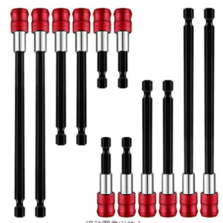 

12Pcs Drill Bit Extension Magnetic Drill Screwdriver Bit Holder 1/4 Inch Hex Quick Release Bit Holder Drill Accessories