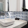 thumbnail image 5 of ¿Vinilos adhesivos decorativos para baldosas hidráulicas? Adhesivos para azulejos de pared de baño o cocina (azul gris claro, 24 PCS) ER, 5 of 5