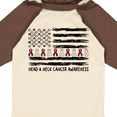 thumbnail image 4 of Inktastic Head and Neck Cancer Awareness- Flag and Ribbon Boys or Girls Long Sleeve Baby Bodysuit, 4 of 5