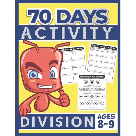 70 Days Activity Division for Kids Ages 8-9: Funny Learning Math Workbook Grade 3, 3rd Grade Math, Division With & Without Remainder, (Paperback)
