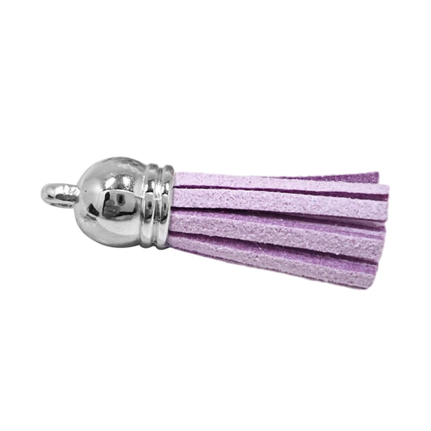 Moyic 28 piezas llavero dijes delicado llavero colgante borlas bolso decoración llavero borla adorno DIY accesorio para bolsos llaves Artesanía Púrpura claro Moyic HA059646-16B
