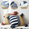 thumbnail image 5 of One Piece of Throw Pillow Cover with Pom-poms,Soft Stylish Solid Square Tassel Cushion Case,Accent Indie Pillow for Bedroom Living Room(18 x 18 Pillowcases), 5 of 8