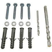 Lag Bolt Kit for Mounting TV Bracket Into Wood Or Concrete - Includes Heavy Duty Bolts, Fischer Concrete Anchors and 2