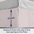thumbnail image 4 of SGI bedding 17 inch Drop Bed Skirt Full Size Platform Style, Classic Tailored Look, Elegant Pleated Style Dust Ruffle, Split Corners, Wrinkle Resistant Microfiber - Light Grey, 4 of 8