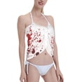 thumbnail image 3 of Swimsuit Coverups For Women Blood Splatter Sarong Beach Bikini Wrap Sheer Short Skirt Chiffon Scarf For Swimwear, 3 of 7