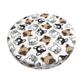 thumbnail image 2 of Lsque French Bulldog3 Round Bar chair cushion covers Velvet Fabric Premium Comfort Protects from Scratches and Stains for 14-17 Inch Chair- 13 inch, 2 of 7