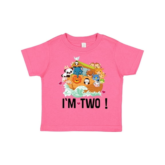 Inktastic 2nd Birthday Party Animal Ark Boys or Girls Toddler T-Shirt
