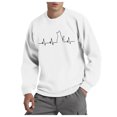 thumbnail image 1 of PEASKJP Sweat-Shirt Unisexe à Col Rond Imprimé avec Haut de Mode Léger et Doux (Blanc, m), 1 of 3