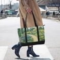 thumbnail image 4 of FORMRS Canvas Laptop Tote Bag for Women with 15.6" Computer Compartments Shoulder Handbag, Art Garden Scene, 4 of 7