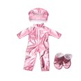 thumbnail image 1 of Traje de muñeca americana de 18 pulgadas, ropa hecha a mano, ropa para muñecas, accesorios para muñecas de bebé de 43cm Rosado Hugo Pantalones cortos de muñeca, 1 of 7