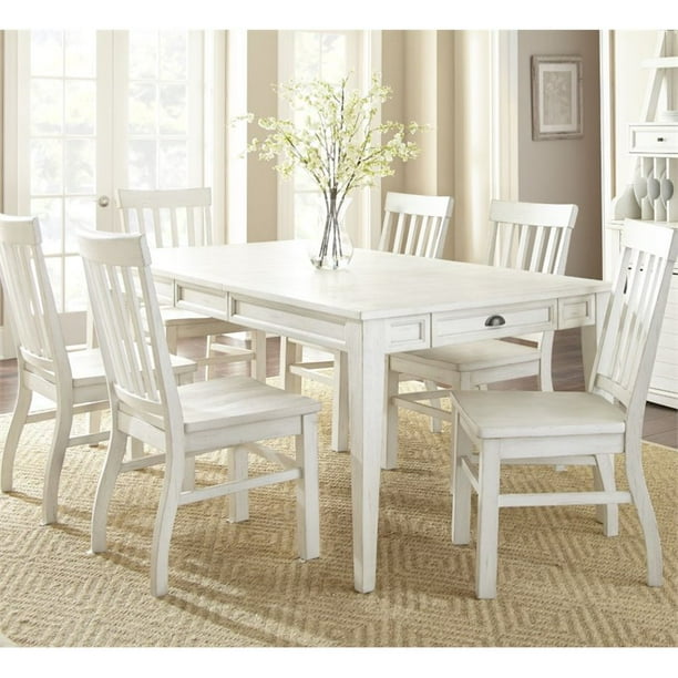 Bowery Hill Extendable Dining Table in Antique White - Walmart.com