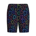thumbnail image 4 of Wukai Colored Hearts Men’s Short Pajama Pants With Pockets Soft Sleep Pj Shorts for Men-3X-Large, 4 of 6