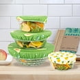 thumbnail image 2 of EIMELI 3Pcs/Set Couvercle de Bol Tissu Pratique Réutilisable Garder les Emballages d'Aliments Frais pour la Maison, 2 of 12