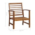 thumbnail image 4 of vidaXL 4 Piece Garden Lounge Set Solid Acacia Wood, 4 of 5