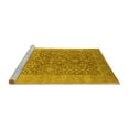 thumbnail image 2 of Ahgly Company Machine Washable Indoor Square Oriental Yellow Traditional Area Rugs, 8' Square, 2 of 4