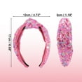 thumbnail image 5 of Sequin Headband for Women Rainbow Knotted Hair Bands Accessories Sparkly Girls Headbands Pink, 5 of 7