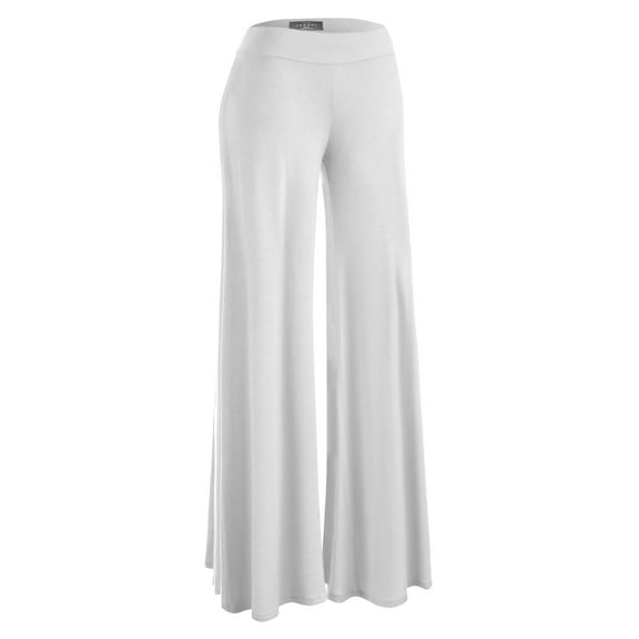 MBJ WB1104 Womens Wide Leg Palazzo Lounge Pants XL WHITE