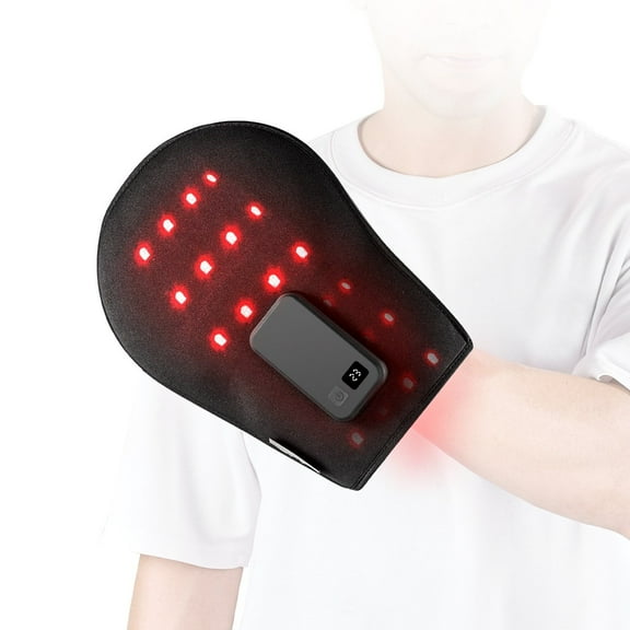 STAWAY Red Light Therapy Glove - Pain Relief & Muscle Recovery - 660nm & 850nm, 45 LED Lights, Adjustable Timer, Portable Power Bank for Wrist Pain & Numbness