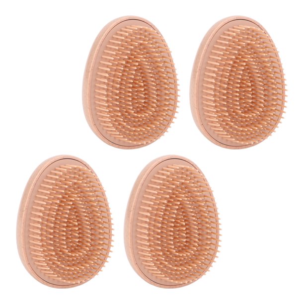 Cepillo Para El Cabello, Cepillo Para Desenredar Con Forma De Huevo, 4 Piezas, Paja De Trigo Para Todo Tipo De Cabello