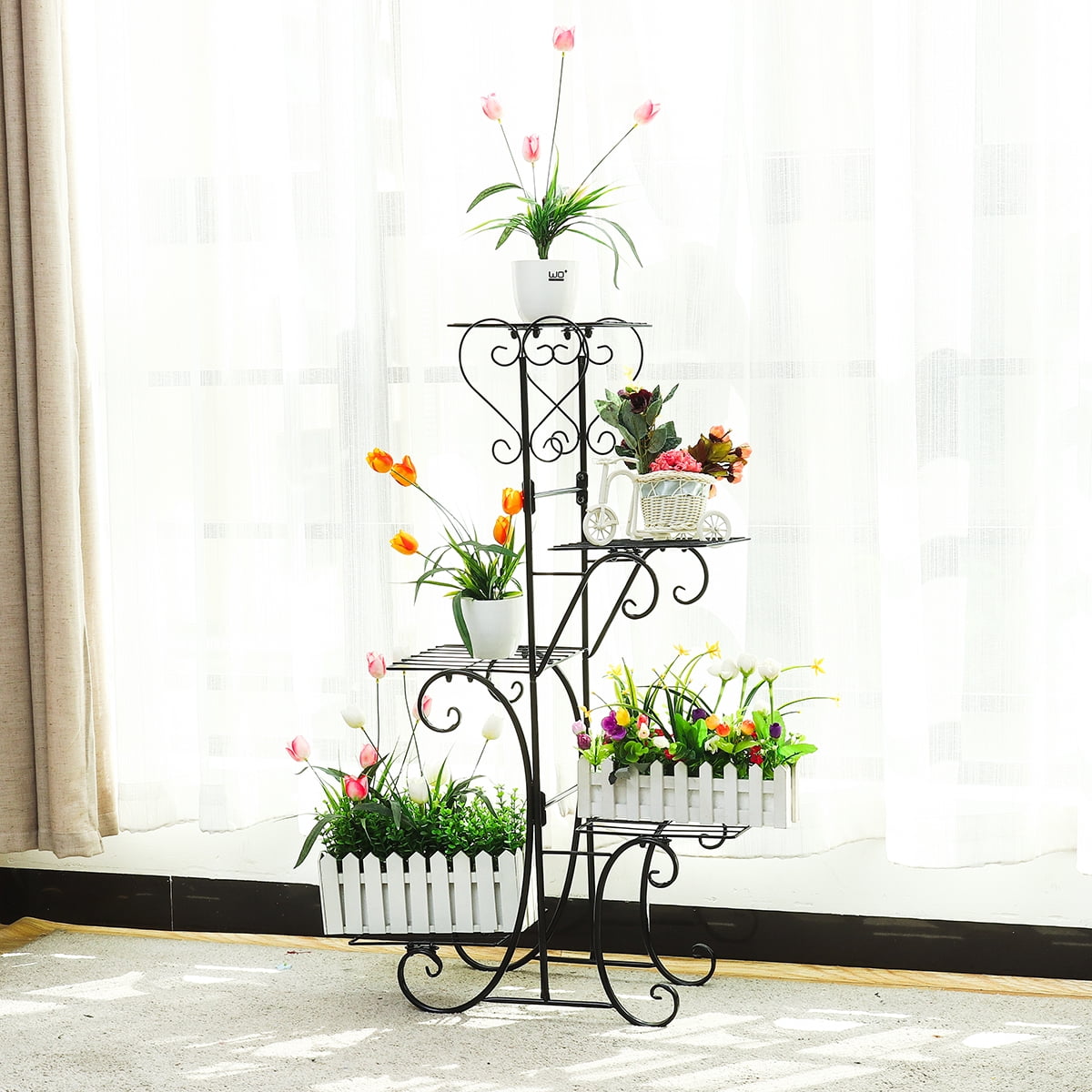 41inch 5 Tier Elegant Metal Plant Stand Flower Display 41inch 5 Tier Elegant Metal Plant Stand Flower Display