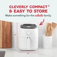 thumbnail image 4 of Air Fryer with Adjustable Temperature Control Nonstick Basket Auto Shut Off 2.6 Quarts White, 4 of 6