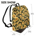 thumbnail image 2 of Balery Vintage Black Plaid Sunflower Mochila de Cuero para Mujeres, Gran Capacidad, Bolsa de Viaje Multifuncional, Mochila de Cuero y Bolsa de Hombro para Mujeres, 2 of 4