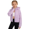 thumbnail image 5 of Purcolt Girls UPF 50+ Hoodies Lightweight Sun Protection Long Sleeve Full Zip Up Jackets Breathable Comfortable Loose Fit Hooded Coat with Pockets, 5 of 9