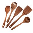 thumbnail image 1 of Juego de utensilios de cocina de teca natural - Cuchara de cocina de agarre cómodo, cuchara de madera para cocinar - Juego de utensilios de madera para cocinar, utensilios de cocina antiadherentes de, 1 of 3