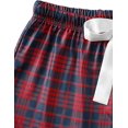 thumbnail image 5 of Conjunto de pijama para mujer con estampado de cuadros y cintura elástica, conjunto de pijama recortado rojo azul 3xl JM, 5 of 5