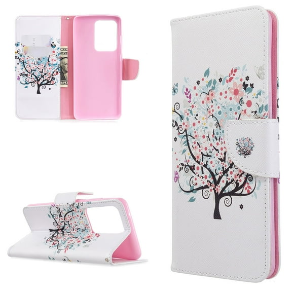 Galaxy S20  Case Wallet, Allytech Colorful Pattern Case PU Leather Slim Kickstand Folio Flip Anti-Scratch Shockproof Full Protection Cards Holder Case Cover for Samsung Galaxy S20 Plus,Colorful Tree