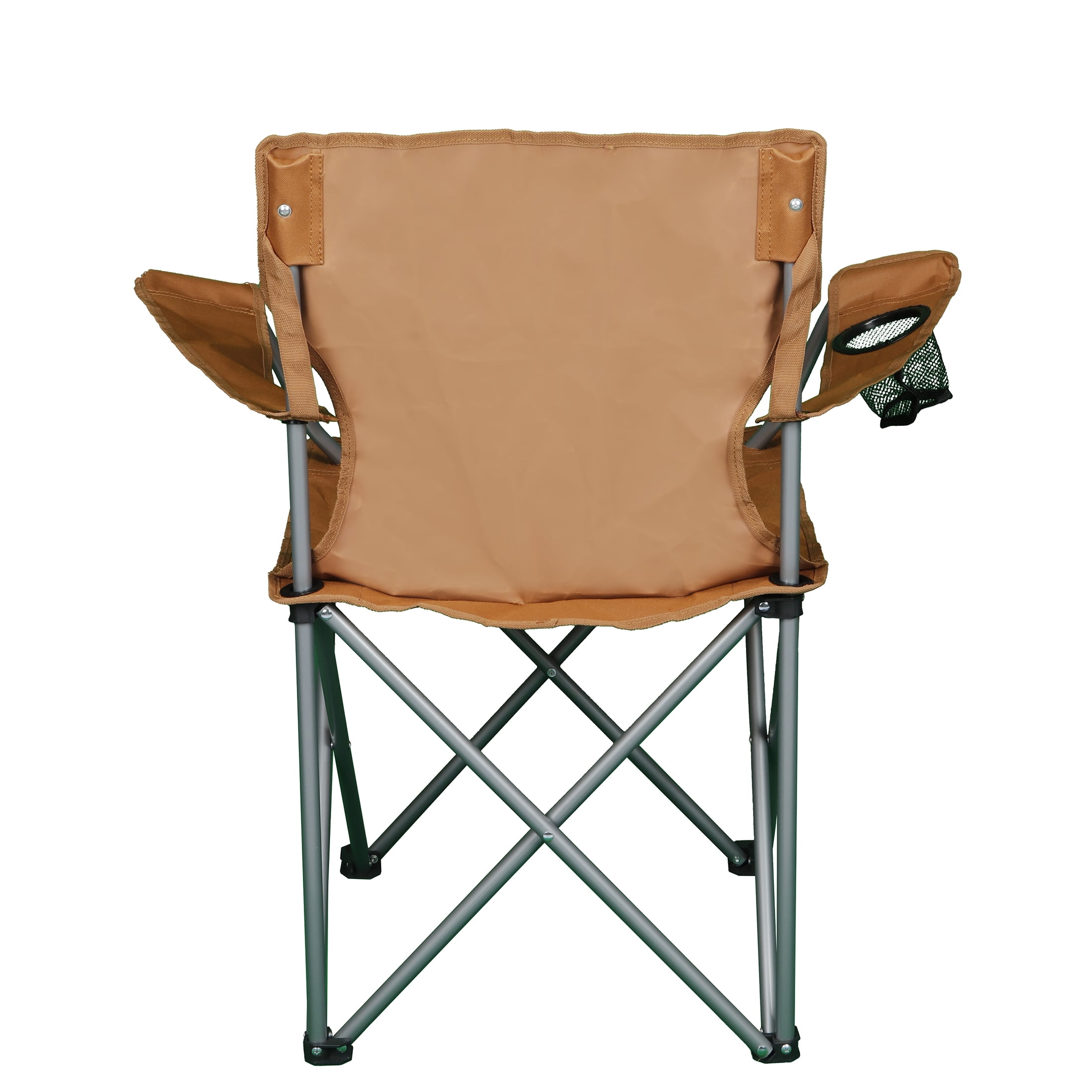 Ozark Trail Folding Camp Chair with Cup Holder – Lightweight, Portable Outdoor Chair for Camping, Tailgating & Sports – Brown