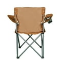 thumbnail image 3 of Chaise de Camping Pliante Quad avec Porte-Gobelet, Marron, Adulte-Marron-Simple, 3 of 5