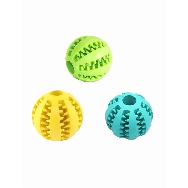 3pcs Pelota De Goma Xtellar multicolor Juguete Limpiar Los Dientes Para Perros