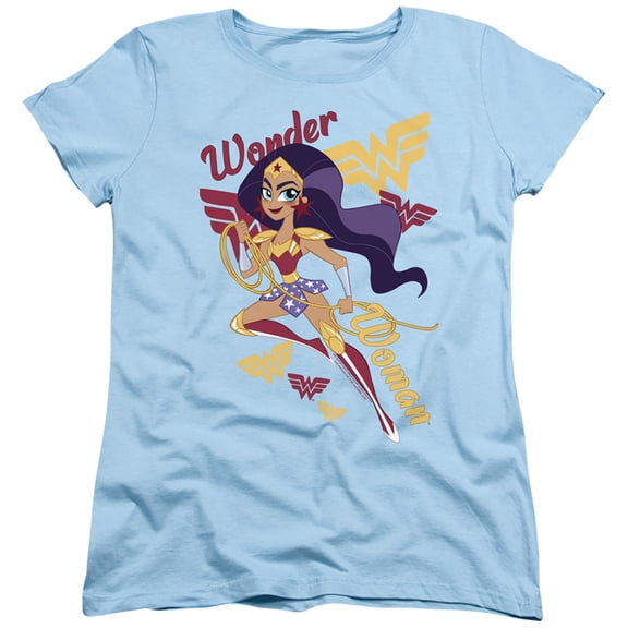 Dc Superhero Girls/Wonder Woman S/S Women'S T-Shirt-Light Blue