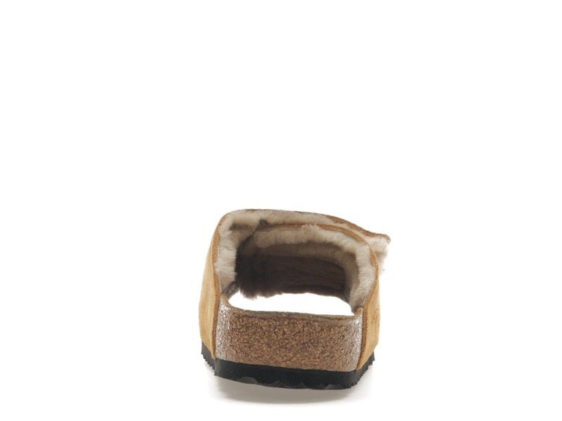 Birkenstock Unisex Solana Shearling Slide Stussy Caramel Sandals, from StockX