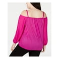 thumbnail image 2 of INC $70 Womens New 0421 Pink Long Sleeve Off Shoulder Casual Top 1X Plus B+B, 2 of 2