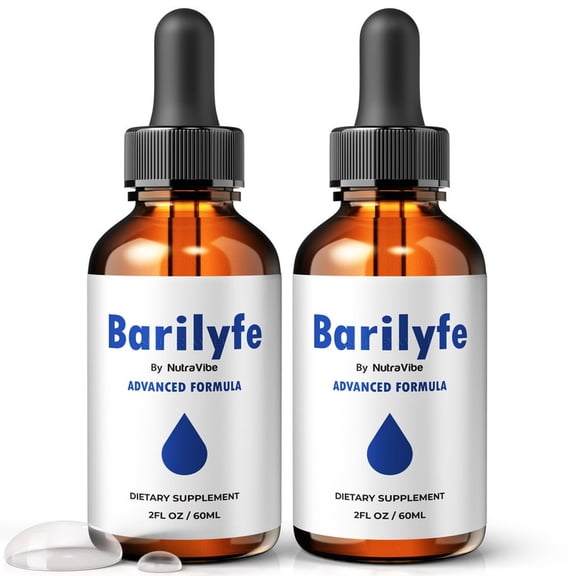 (2 Pack) Barilyfe Drops – Daily Liquid Formula with a Clean, Natural Blend to Support Natural Flow, Balanced Levels & Healthy Circulation | Convenient for Consistent Use (60 Servings)