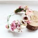 thumbnail image 4 of Corona floral Diadema Guirnalda de flores JanHm Tocado floral Boho con cinta Fiesta Boda Festival Rosa, 4 of 4
