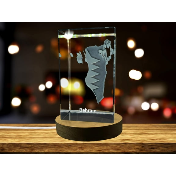 Bahrain 3D Engraved Crystal 3D Engraved Crystal Keepsake/Gift/Decor/Collectible/Souvenir