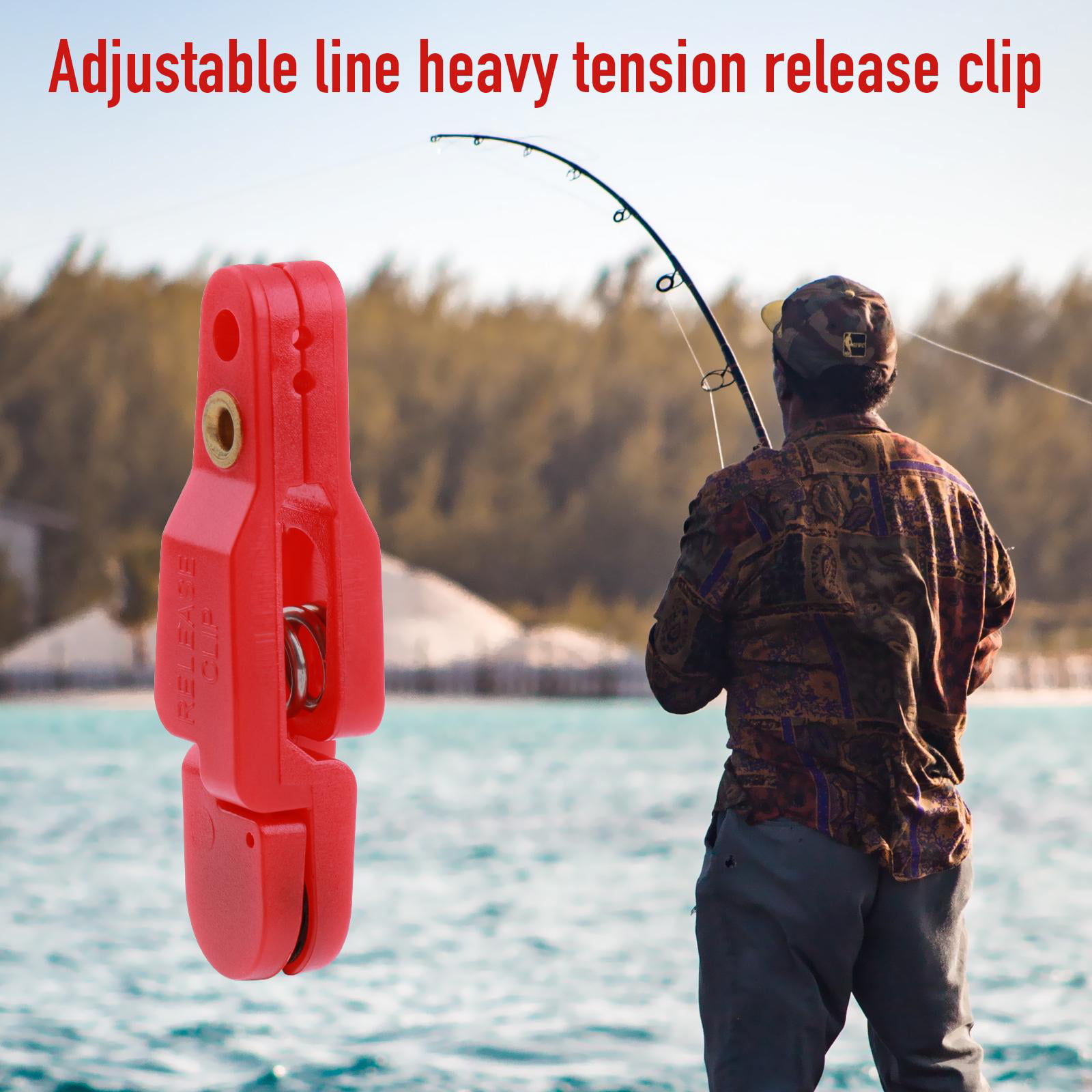 30PC Heavy Tension Snap Weight Release Clip For Fishing Downrigger Red Color 