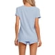 thumbnail image 3 of INSPIRAR CHIC Pijamas de Mujer con Mangas Cortas y Pantalones Cortos de Cintura Elástica Conjuntos de Ropa de Lounge Casual XL Azul, 3 of 6