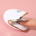 thumbnail image 4 of dianhelloya Portable Gel UV Nail Dryer with 3 LEDs Soft Lighting No Dazzling LED Nail Lamp to Quick Bake Dry Nail Polish Professional Home DIY Manicure Nail Dryer for Fast Curing Gel Polish White, 4 of 7