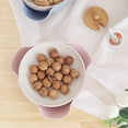thumbnail image 5 of 1 Pack Double Dish Bowl Snack Serving Bowl with Seeds Shell Storage, Wheat Straw Snack Serving Dish for Peanuts Pistachios Cherries Edamame Fruits Candy, 5 of 6